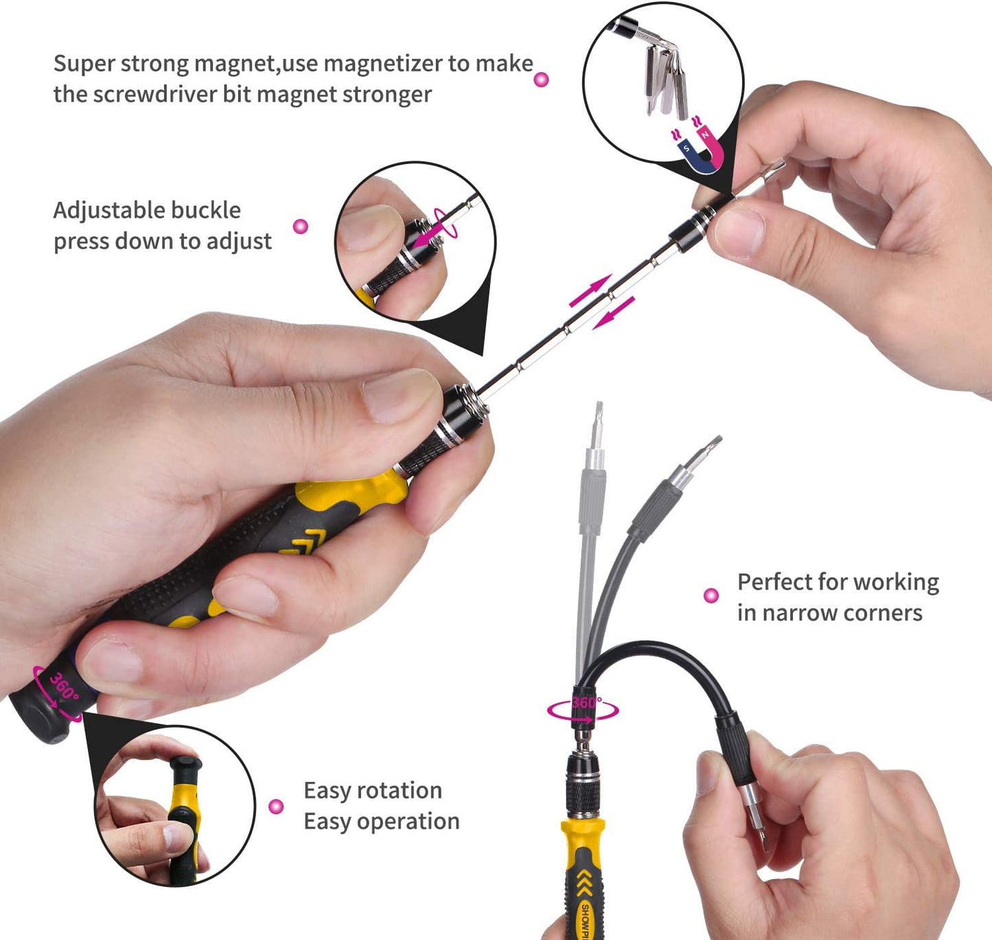 Tools - Computer Repair Kit,122 in 1 Magnetic Laptop Screwdriver Kit, Precision Screwdriver Set, Small Impact Screw Driver Set with Case