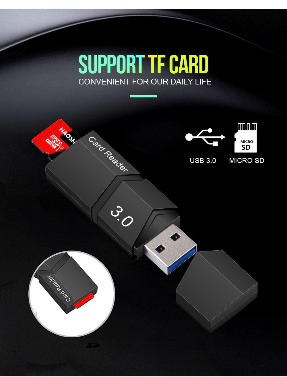 Storage - High speed USB 3.0 Micro SD Card Reader