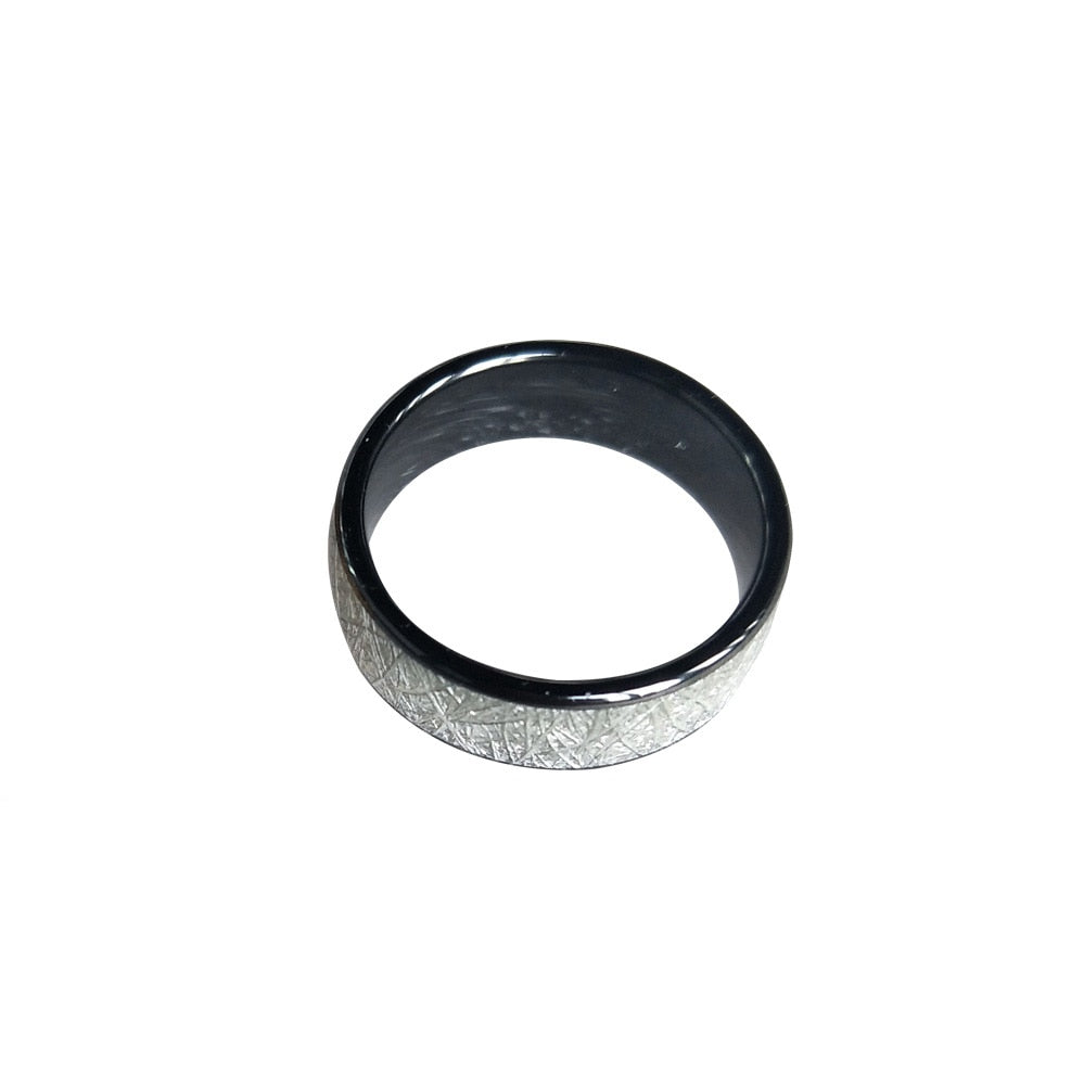 RFID - 125KHZ RFID Ceramics Smart Finger Bright silver Ring Wear for Men or Women