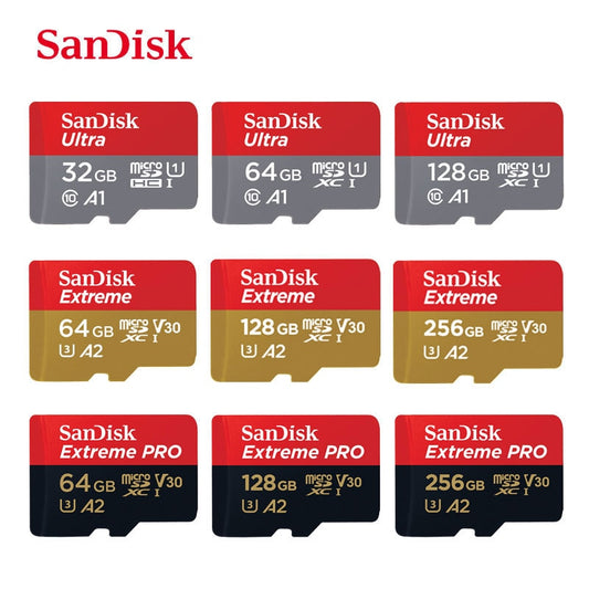 Storage - SanDisk Ultra Micro SD Card 16GB 32GB 64GB 128GB MicroSDHC Memory Card  MicroSDXC EXTREME/Extreme PRO V30 U3 4K UHD TF Card