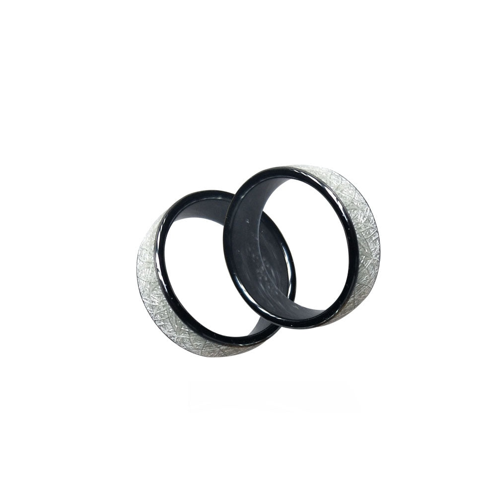 RFID - 125KHZ RFID Ceramics Smart Finger Bright silver Ring Wear for Men or Women