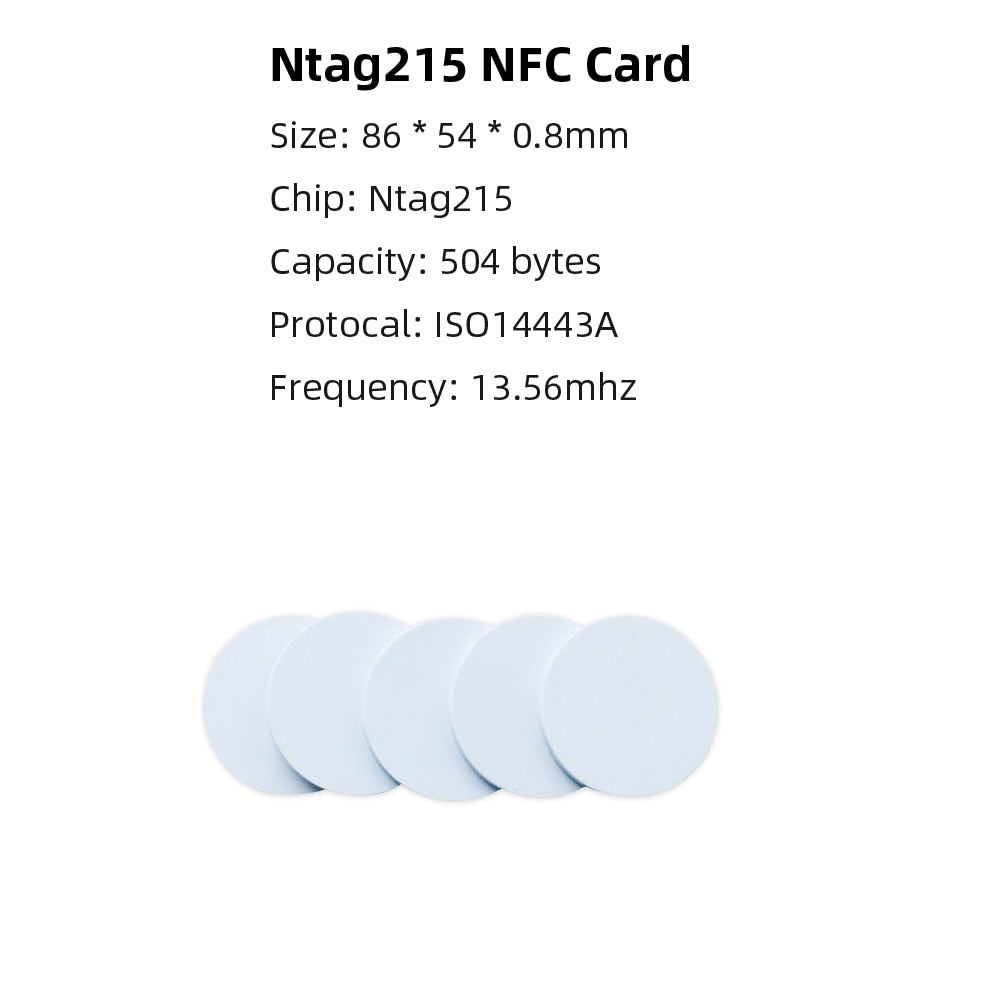 NFC - 50/30pcs NFC Ntag215 Coin TAG Key 13.56MHz NTAG 215 Card Universal Label RFID Ultralight Tags