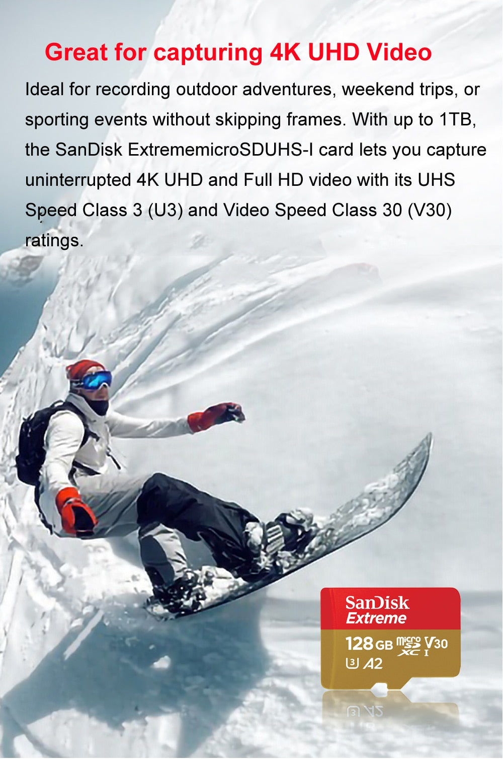 Storage - SanDisk Ultra Micro SD Card 16GB 32GB 64GB 128GB MicroSDHC Memory Card  MicroSDXC EXTREME/Extreme PRO V30 U3 4K UHD TF Card