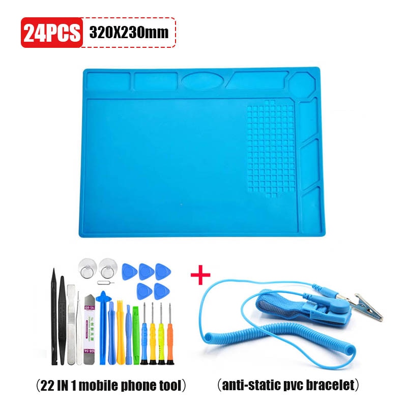 Tools - ESD Heat Insulation Soldering Mat Computer Phone Repair Tool Kit Working Silicone Repair Pad Heat resistant Maintenance Platform