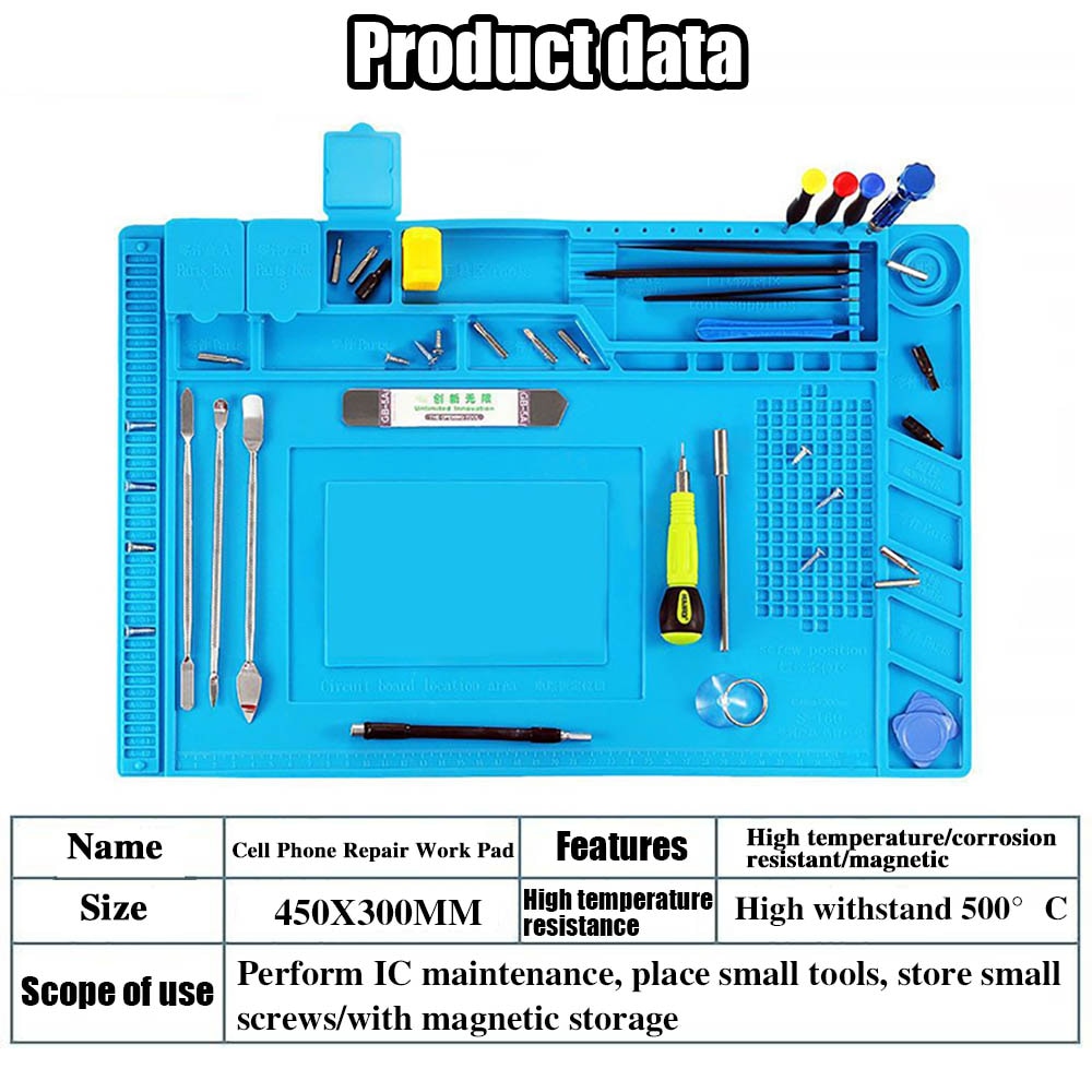 Tools - ESD Heat Insulation Soldering Mat Computer Phone Repair Tool Kit Working Silicone Repair Pad Heat resistant Maintenance Platform