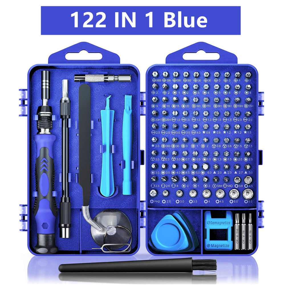 Tools - Computer Repair Kit,122 in 1 Magnetic Laptop Screwdriver Kit, Precision Screwdriver Set, Small Impact Screw Driver Set with Case